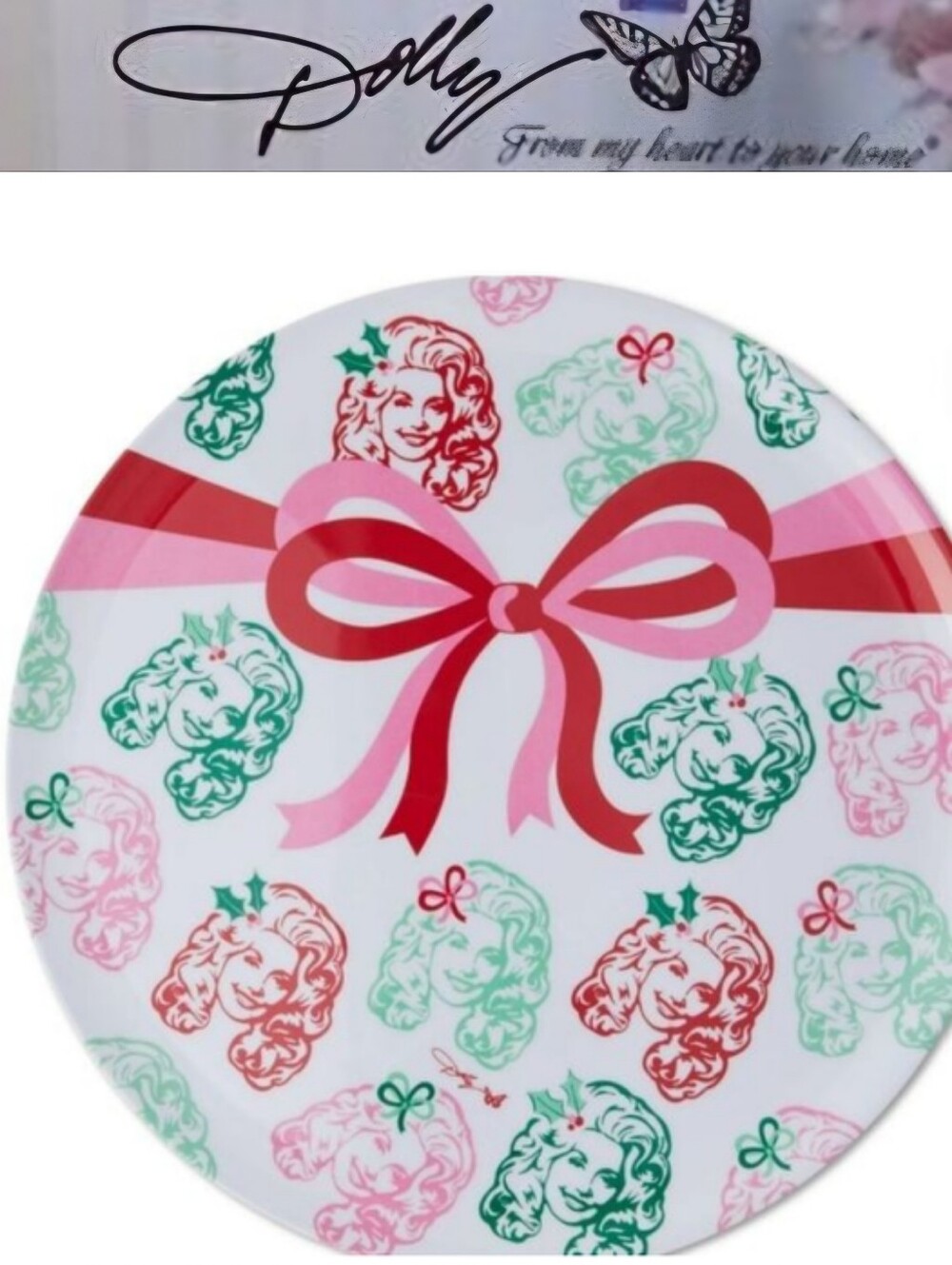 Dolly Parton Christmas Melamine Serving Tray